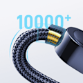 Miniatyrbild 9 av 11: Joyroom A4 USB-C till USB-C 100W Kabel 1/2m med Display - Blå