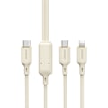 Miniatyrbild 1 av 8: Kombinationskabel Dudao L7SF 2-i-1 USB-C och Lightning 100W 1.2m