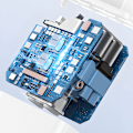 Miniatyrbild 7 av 9: Dudao A4EU USB-A Nätladdare 2.1A - Vit + USB-A till Micro USB-Ka