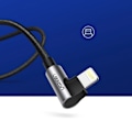 Miniatyrbild 8 av 11: Ugreen US299 60521 Vinklad Lightning/USB-A MFi 2.4A Kabel 1m - S