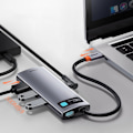 Miniatyrbild 8 av 11: Baseus Metal Gleam 5-i-1 Multifunktionell USB-C HUB - USB-C PD 1