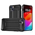 Miniatyrbild 1 av 8: Robust Hybrid Armor Skal för iPhone 15 Plus - Svart