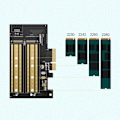 Miniatyrbild 4 av 11: Ugreen PCIe 3.0 x4 M.2 SSD Adapter för M-Key/B-Key Svart (CM302)