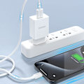 Miniatyrbild 5 av 9: Dudao A4EU USB-A Nätladdare 2.1A - Vit + USB-A till Micro USB-Ka