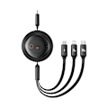 Miniatyrbild 1 av 11: Baseus Free2Draw 3-i-1 Rullbar Kabel USB-C/Lightning/micro USB/