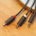 Miniatyrbild 11 av 11: Ugreen AV102 10772 3/5 mm hane till 2RCA hane ljudkabel 1m - grå