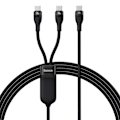 Miniatyrbild 1 av 11: Baseus Flash Series II Snabbladdningskabel 2-i-1 USB-C till Dubb