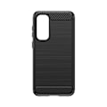 Miniatyrbild 1 av 6: Flexibelt Karbonmönstrat Skal för Samsung Galaxy S23 FE – Svart