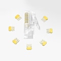 Miniatyrbild 4 av 8: Ugreen RJ45 8P8C Cat 6 Kontakt 10-pack Transparent (50961)