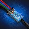 Miniatyrbild 10 av 11: Baseus 4-i-1 USB-kabel Lightning / 2x USB Typ C / mikro-USB nylo