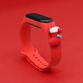 Miniatyrbild 2 av 2: Justerbar Jul armband för Xiaomi Mi Band 4 / Mi Band 3 - Röd Sil