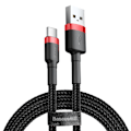 Miniatyrbild 1 av 11: Baseus Cafule USB-A till USB-C Kabel QC 3.0 3A 0/5 m - Svart/Röd