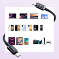 Miniatyrbild 5 av 11: Joyroom Multi-Color USB-C till USB-C Kabel 100W 1.2 m - Svart