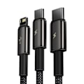 Miniatyrbild 5 av 11: Basus Tungsten 3-i-1 USB-kabel - Typ C / Lightning / micro USB/