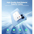 Miniatyrbild 5 av 7: Choetech Väggladdare PD6013/ 2x USB-C/ 65W PD GaN/ Vit