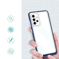 Miniatyrbild 2 av 7: Transparent 3-i-1 Samsung Galaxy A73 fodral med blå ramme