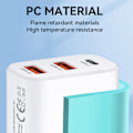 Miniatyrbild 10 av 11: Wozinsky 30W Snabbladdare USB-C / 2x USB-A - Vit
