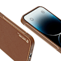 Miniatyrbild 8 av 11: Dux Ducis Yolo Elegant iPhone 14 Pro Fodral - Brun Syntetläder S