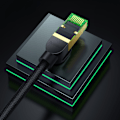 Miniatyrbild 9 av 11: Baseus Snabb Nätverkskabel RJ45 Cat. 8 40Gbps 1m Flätad Svart