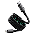 Miniatyrbild 1 av 11: Baseus Tungsten Gold Magnetisk USB-C till USB-C Kabel 100W 1m -