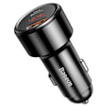 Miniatyrbild 1 av 11: Baseus Magic Series Biladapter 45W USB-C PD / USB-A QC - Svart