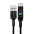 Acefast C7-04 60W USB-A till USB-C-kabel med skärm 1/2m - svart