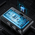Miniatyrbild 4 av 9: Joyroom JR-CL06 154W Billaddare 9-i-1 Svart - 5x USB (A/C)/ 3x C