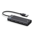 Miniatyrbild 1 av 9: Ugreen CM653 USB-A Hub med 4 Portar och Strömkabel - Svart
