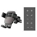 Miniatyrbild 2 av 11: Baseus Cube SUYL-FK01 Gravitationsmobilhållare 4.7-6.6"/ svart/
