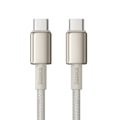 Miniatyrbild 4 av 11: Baseus Tungsten Guld USB-C till USB-C Kabel 100W 1m - Guld