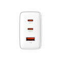 Miniatyrbild 2 av 11: Baseus Cube Pro GaN Adapter 65W Vit - 2x USB-C & USB-A