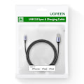 Miniatyrbild 11 av 11: Ugreen USB-A till Lightning Kabel MFi Certifierad 1.5m - Svart
