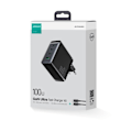 Miniatyrbild 4 av 11: Joyroom JR-TCG04EU Svart GaN Laddare 100W 3x USB-C USB-A + USB-C