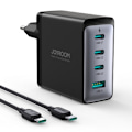 Miniatyrbild 1 av 11: Joyroom JR-TCG04EU Svart GaN Laddare 100W 3x USB-C USB-A + USB-C