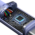 Miniatyrbild 8 av 11: Baseus Lila USB-C till USB-C Kabel/ 100W PD/ QC/ 5A/ 480Mb/s/ 2m