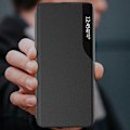 Miniatyrbild 10 av 11: Ekologiskt Läderfodral med Vy-funktion för Samsung S24+ - Svart