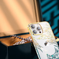 Miniatyrbild 7 av 8: Lyxigt iPhone 14 Pro-fodral med kristaller/ Kingxbar Phoenix - g