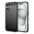 Miniatyrbild 1 av 8: Silikonfodral Carbon Case för iPhone 16 - Svart