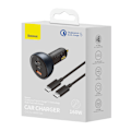 Miniatyrbild 5 av 11: Baseus TZCCZM-0G USB-A/USB-C billaddare 160W PPS/QC 5/PD - Grå