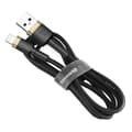 Baseus Cafule USB-A till Lightning Kabel 2.4A QC 3.0 1m - Svart/