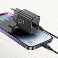 Miniatyrbild 3 av 11: USB-C Laddare Joyroom JR-TCF06 20W PD med USB C - Lightning-kabe