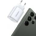 Miniatyrbild 11 av 11: Kraftfull Snabbladdare GaN 2x USB-C 45W QC PD Ugreen CD294 - Vit