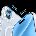 Miniatyrbild 5 av 7: Ugreen Classy Clear Magnetisk Fodral för iPhone 16 Plus - transp