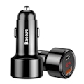 Miniatyrbild 3 av 11: Baseus Magic Series Biladapter 45W USB-C PD / USB-A QC - Svart