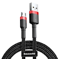 Miniatyrbild 1 av 11: Baseus Cafule Kabel CAMKLF-B91 USB-A/micro USB 2.4A 1m Svart/Röd