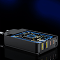 Miniatyrbild 7 av 9: Choetech GaN-laddare 140W 4-port (2x USB-C/ 2x USB) svart (PD600