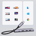 Miniatyrbild 9 av 9: Ugreen 6-i-1 USB-C Hub - 2x USB 3.2 Gen 1/ 4K HDMI/ SD/TF-läsare
