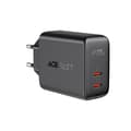 Acefast väggladdare 2x USB Typ C 40W/ PPS/ PD/ QC 3.0/ AFC/ FCP