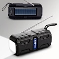 Miniatyrbild 3 av 5: Emergency Solar Radio, självdriven vevradio med LED-ficklampa, AM FM WB väderradio med 2000mAh uppladdningsbart batteri för Smart Phone Emergenc