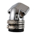 Miniatyrbild 3 av 4: Motorförgasare Aluminiumlegering Vinklad Adapter Inlopp Inlopp Kolhydratgrenrör för Gy6 150cc Scooter